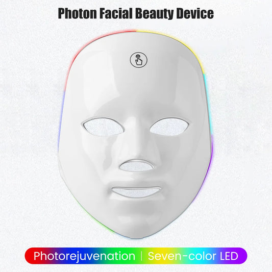 GlowLED Pro | Maschera Facciale a LED a 7 Colori per Fototerapia